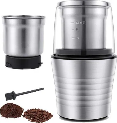 Image de Hachoir électrique professionnel gris - Acier inoxydable - 2 vitesses - Capacité de 2 litres