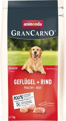 Produktbild von Animonda GranCarno 1kg Senior Geflügel & Rind
