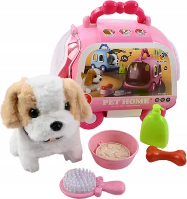Produktbild von Interaktiver Hund mit Transportbox & Zubehör - Plüschtier mit Funktion - Spielzeugset