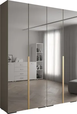 Produktbild von MEBLE KRYSPOL Inova 1 Schrank Spiegel - 236,7x200x47cm - Kaschmir Kaschmir Gold