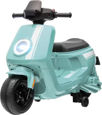 Produktbild von 6V Kinder Elektro-Motorrad mit Licht & Musik, Vor-/Rückwärtsgang, Stützräder, ab 18 Monate, Grün