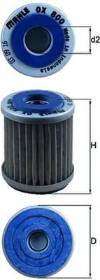 Produktbild von Ölfilter MAHLE OX 800 Filtereinsatz für YAMAHA MOTORCYCLES WR