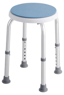 Produktbild von Duschhocker Duschstuhl 360–485 mm Höhenverstellbar, Badhocker Badsitz 136,1 kg Tragfähigkeit