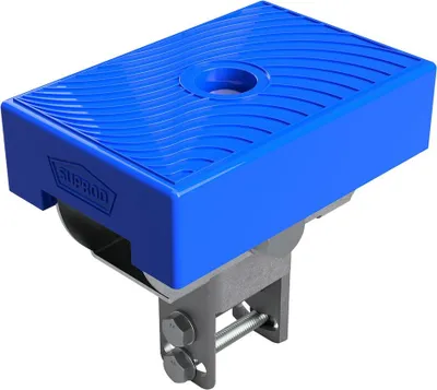 Immagine prodotto di Supporto lungo tampone in PU supporto per la barca rimorchio de barca poliuretano SUPROD PAD150-TPU, 150x100 mm, blu