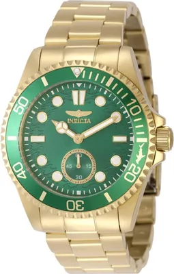 Zdjęcie produktu dla Invicta Pro Diver 49430 Zegarek Męski - Mechanizm Kwarcowy - Stal Nierdzewna z Zieloną Tarcza - 43 mm