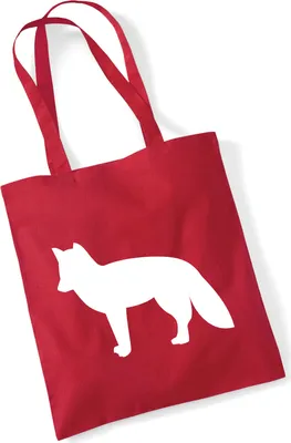 Produktbild von Huuraa Jutebeutel Fuchs Silhouette 10 Liter Classic Red Baumwolle Tasche Geschenkidee