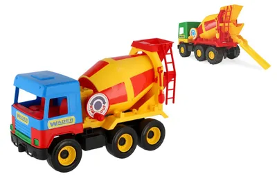 Image de Mélangeur de voitures et de camions en plastique 39 cm - échassier en sac