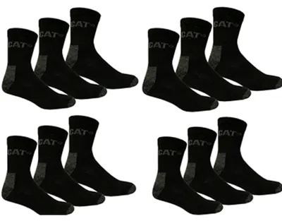 Produktbild von Caterpillar 12 Paar Socken Work Quater Socks Arbeitssocken - Größe: 41-45 - Farbe: Schwarz