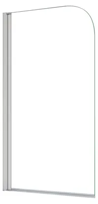 Produktbild von Duschspa 80x140cm Badewannen‑Duschabtrennung, weiß, mit abgerundeter Oberkante, 180° schwenkbar, Duschtrennwand für Badewanne