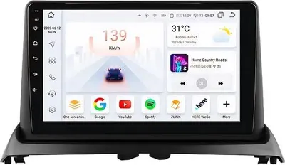 Image de Autoradio avec Bluetooth et CarPlay pour Renault Clio 2 (2000-2012) – Compatible avec Apple et Android – Système stéréo – Système de navigation – Mémoire 8 Go/128 Go