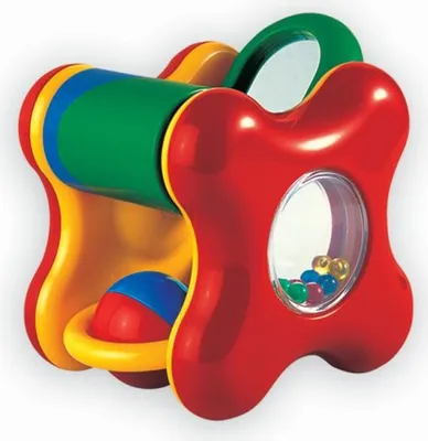 Immagine prodotto di TOLO Classico cubo attività giocattolo Sonaglio per bambini Giocattolo da afferrare per bambini