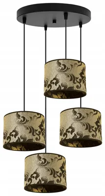 Immagine prodotto di Lampada a sospensione, lampadario, paralume, motivo dorato