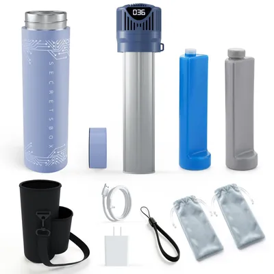 Mini-Medikamentenkühler für 4 Insulinpens, USB, 2,2–7,8 °C, blau