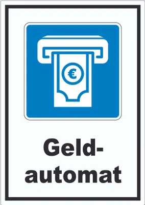 Produktbild von Geldautomat Aufkleber A5 (148x210mm)