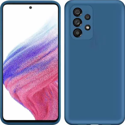 Produktbild von Galaxy A53 5G Hülle, Flüssig Silikon Weich Gummi Schutzhülle für Samsung Galaxy A53 5G Blau