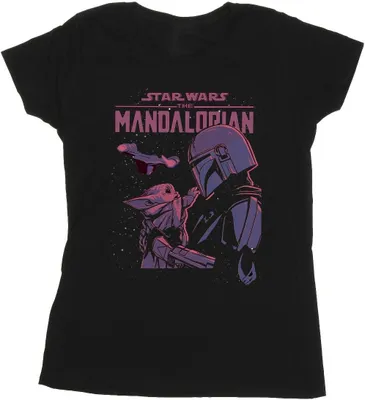 Produktbild von Star Wars - "The Mandalorian Hello Friend" T-Shirt für Damen BI43250 (L) (Schwarz)