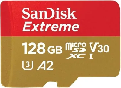 Immagine prodotto di Scheda di memoria SanDisk Extreme microSDXC A2 UHS-I U3 V30 190MB/s 128GB, senza adattatore