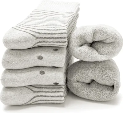 Produktbild von Occulto Damen Warme Kuschelsocken 6er Pack (Modell: Smilla) GreyDots 35-38