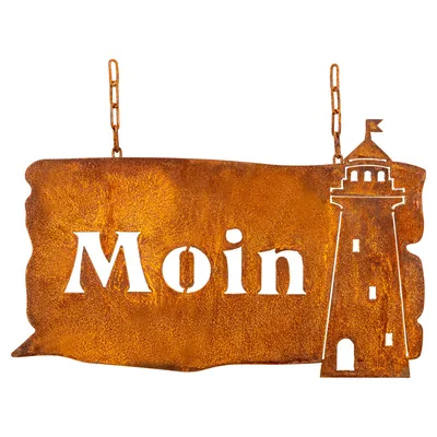 Produktbild von Rost Gartenschild Moin Edelrost Hängeschild Schild Gartendeko Gartendekoration