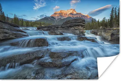 Produktbild von MuchoWow® Poster Wasserfälle im Jasper National Park, Nordamerika 180x120 cm - Fotoplakat