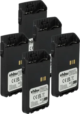 Produktbild von vhbw 5x Akku kompatibel mit Motorola MOTOTRBO DP3441 Funkgerät, Walkie Talkie (1600 mAh, 7,4 V, Li-Ion)