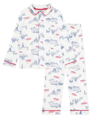 Zdjęcie produktu dla Dres dla chłopców Petit Bateau, model A0clx, biały/wielokolorowy, rozmiar 3 lata