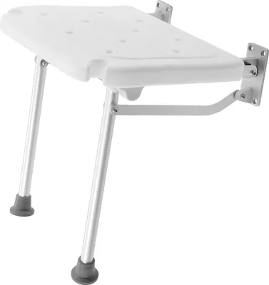 Produktbild von Klapp-Duschstuhl, wandmontiertes Design, platzsparende Eigenschaften, WEISS