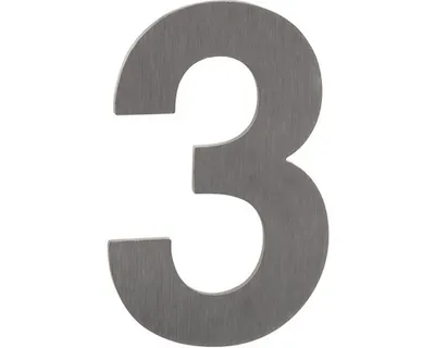 Obrázok produktu pre Samolepka číslo "3" nerez 50x1,5 mm