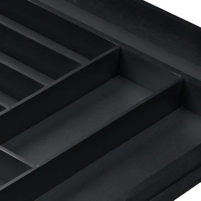 Produktbild von Schubladen-Organizer aus Bambus schwarz 65x35cm 6-8 Fächer