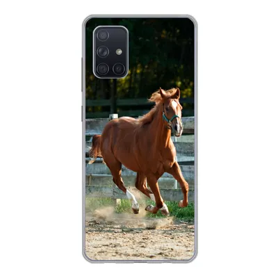 Produktbild von MuchoWow® Handyhülle Schutzhülle Hülle für Samsung Galaxy A51 5G Pferd - Licht - Sand Silikon Softcase Handy Hülle - Abbildung