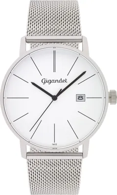 Produktbild von Gigandet Quarzuhr Datum Edelstahl Silber Minimalism - G42-005
