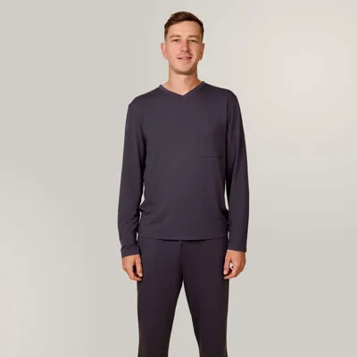 Produktbild von Svilanit langer Pyjama für Herren Lennox V – Urban Dusk