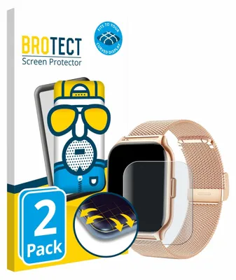 Produktbild von 2x BROTECT Fullscreen Schutzfolie für APAUK Smartwatch 2.01" Displayschutz Folie Fullcover Matt Entspiegelungsfolie
