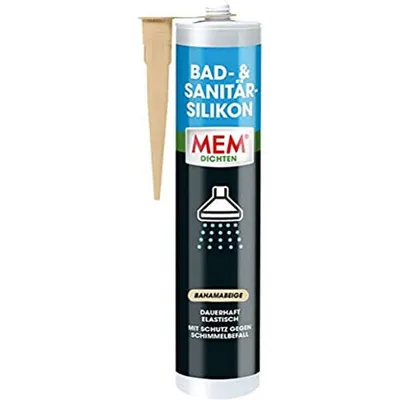 Immagine prodotto di MEM Silicone per bagno e sanitari 300 ml GRIGIO (Manhatten) Sigillante sigillante in silicone