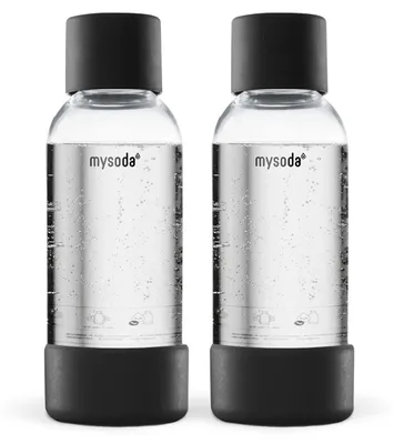 Produktbild von Mysoda 0,5L Wasserflaschen 2er-Set (PET), Black