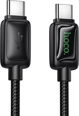 Produktbild von Kabel mit LCD USB C zu USB C Hoco 3A 60W 1,2 m U146 schwarz