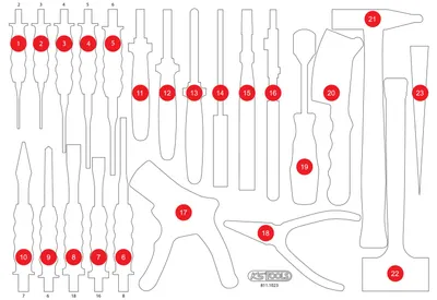 Obrázok produktu pre KS TOOLS 811.1023-97 Box s penovými vložkami