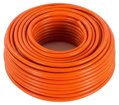 Image de Tuyau en plastique, diamètre de 1/2 pouce, longueur de 50 mètres, de couleur orange