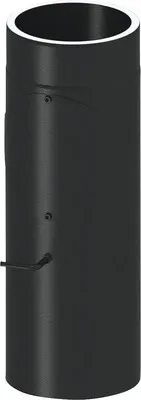 Produktbild von Jeremias Iso-Line Längenelement mit 15 mm Isolierung 500 mm mit Tür und Drosselklappe Ø150 mm schw.