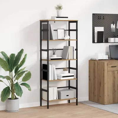 Image de Maison Exclusive - Étagère de bibliothèque, 4 niveaux, 60 x 29,5 x 149 cm, en panneaux de particules