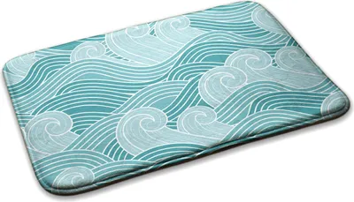 Produktbild von Teppich Kinderteppich Schlafzimmer Modern - 90 cm x 60 cm - Japanische Wellen