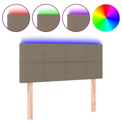 Produktbild von vidaXL LED Kopfteil Taupe 90x5x78/88 cm Stoff