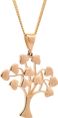 Produktbild von Anhänger Lebensbaum mit 1,1 mm Goldkette 55 cm 585-14 Karat Gold