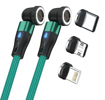 Produktbild von RealPower MagneticCharge2, 1 m, Grün