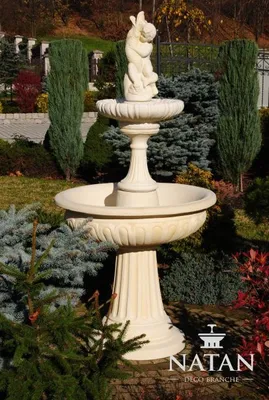 Produktbild von Springbrunnen Froschbrunnen Brunnen 189cm Steinbrunnen Gartenbrunnen Fontaine