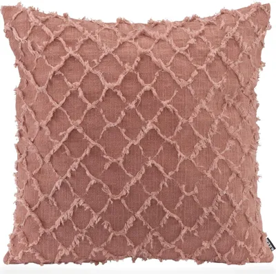 Produktbild von H.O.C.K. Nuvole Kissen 60x60cm salmon lachs col. 304 mit Fransen