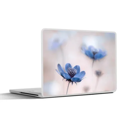 Produktbild von MuchoWow® Laptop Aufkleber Sticker Cover Kosmos - Blumen - Natur - Blau 36.5x27.5 cm - Laptop-Sticker