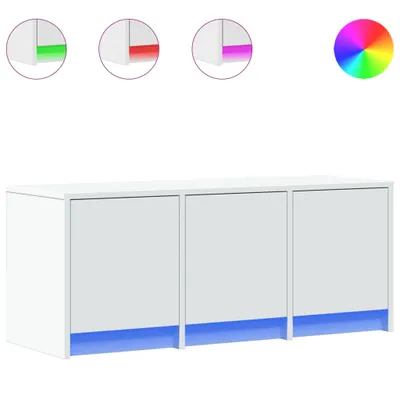 Produktbild von vidaXL TV-Schrank mit LED-Beleuchtung Weiß 97x34x40 cm Holzwerkstoff