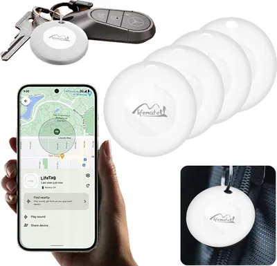 Obrázek produktu pro 4x Life Tag Lifemate Android GPS lokátor pro batoh, klíče, zavazadla pro psy