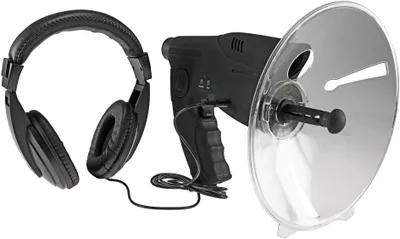 Produktbild von Parabol-Richtmikrofon PRM-1 mit Kopfhörer und Aufnahmefunktion